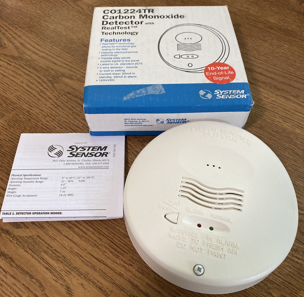 CONV. CO DETECTOR W/ SOUNDER, ROUND. MX